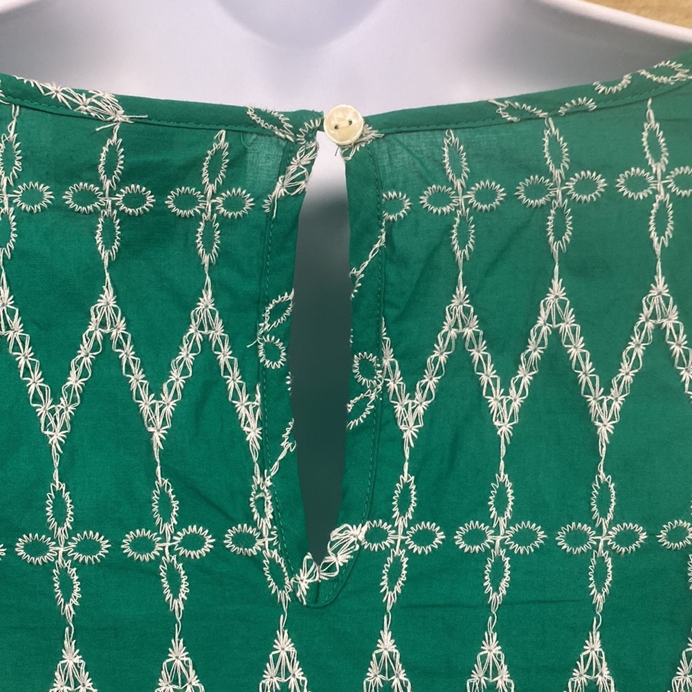 Universal Thread Green And White Embroidered Ruff… - image 6
